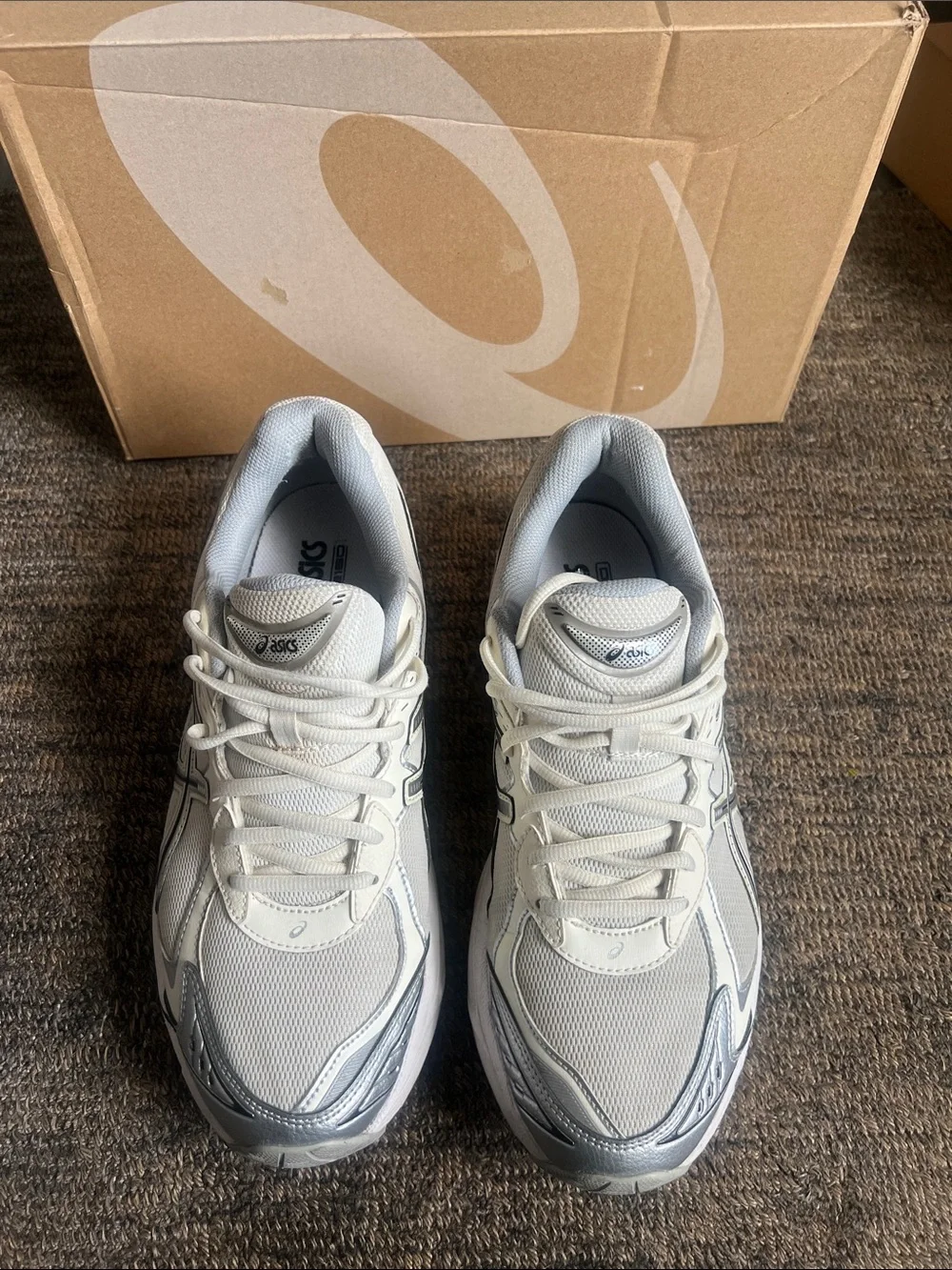 Men’s Asics GT-2160 Neutral Mesh Athletic Sneakers - Cream /Silver